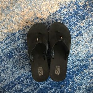 Teva “mush” High Wedge Flip Flops